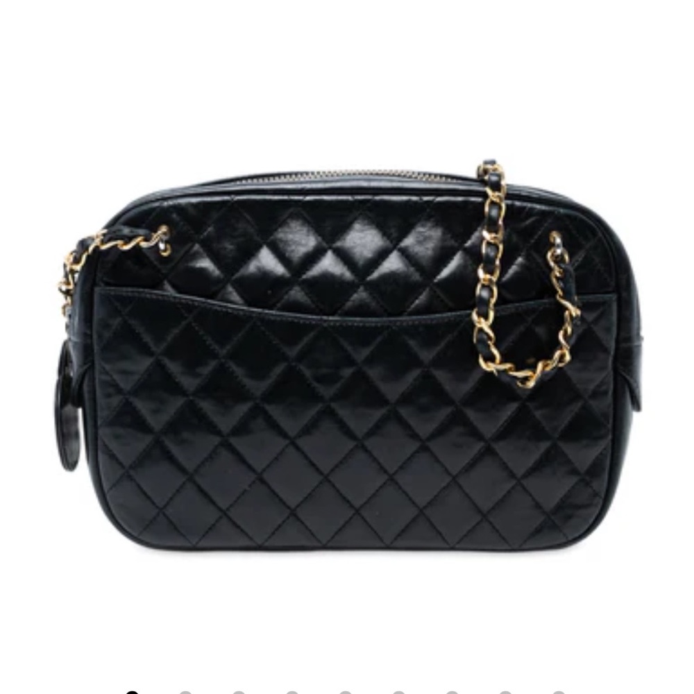 Chanel Matelasse Gold Chain Black Leather Shoulder Bag- Gorgeous!